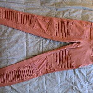 Alo pink moto leggings